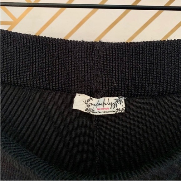 Intimately Free People Black Show Off pants Highrise semi sheer side striped M - Picture 4 of 13